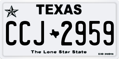TX license plate CCJ2959
