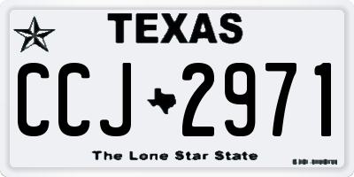 TX license plate CCJ2971