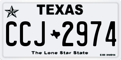 TX license plate CCJ2974