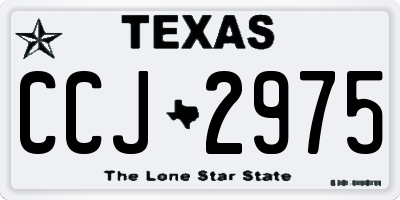 TX license plate CCJ2975