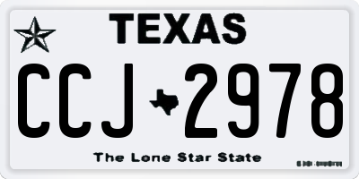 TX license plate CCJ2978