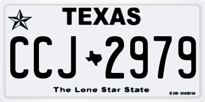 TX license plate CCJ2979