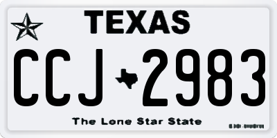 TX license plate CCJ2983