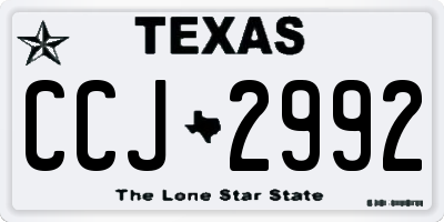 TX license plate CCJ2992