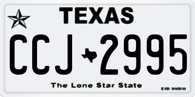 TX license plate CCJ2995