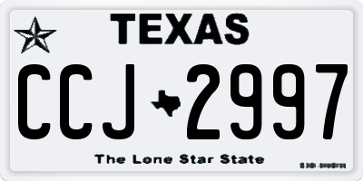 TX license plate CCJ2997