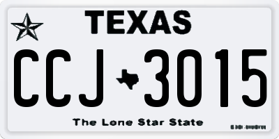 TX license plate CCJ3015
