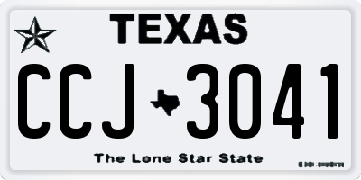 TX license plate CCJ3041