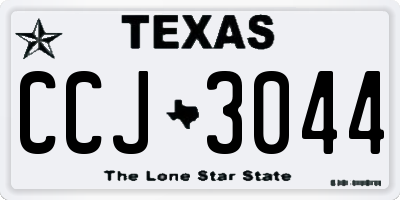 TX license plate CCJ3044