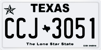 TX license plate CCJ3051