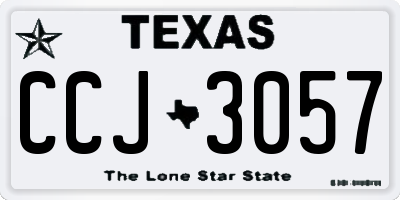 TX license plate CCJ3057