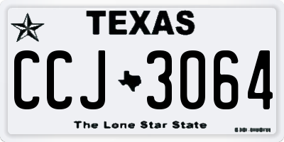 TX license plate CCJ3064