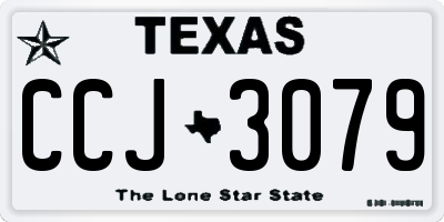TX license plate CCJ3079