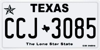 TX license plate CCJ3085