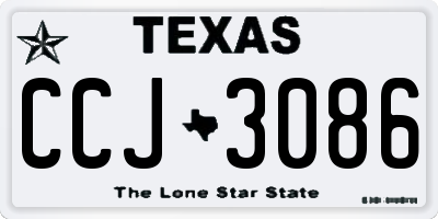 TX license plate CCJ3086