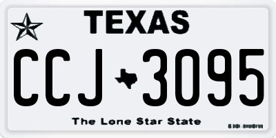 TX license plate CCJ3095