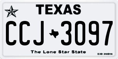 TX license plate CCJ3097