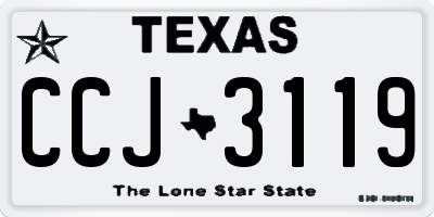TX license plate CCJ3119