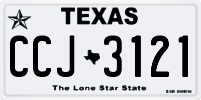 TX license plate CCJ3121