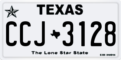TX license plate CCJ3128