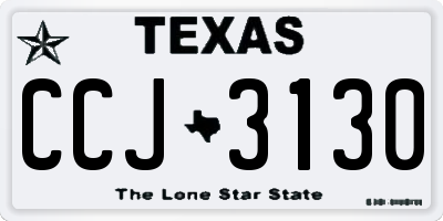 TX license plate CCJ3130