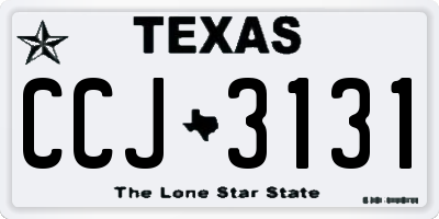 TX license plate CCJ3131