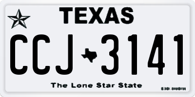 TX license plate CCJ3141