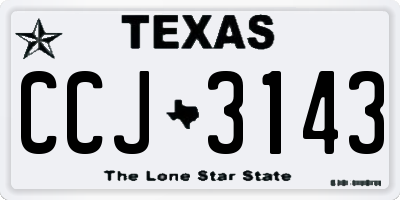 TX license plate CCJ3143