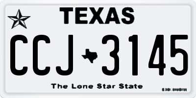 TX license plate CCJ3145