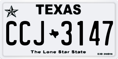 TX license plate CCJ3147