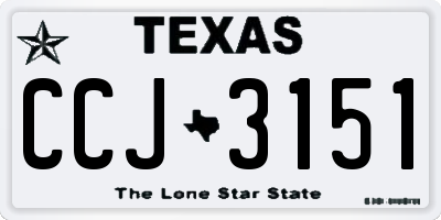 TX license plate CCJ3151