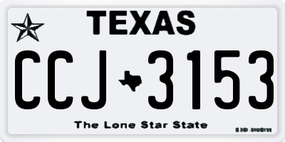TX license plate CCJ3153