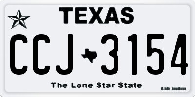 TX license plate CCJ3154