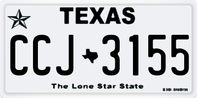 TX license plate CCJ3155