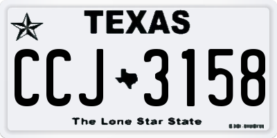 TX license plate CCJ3158