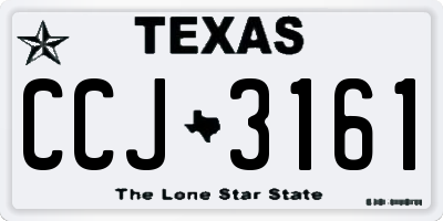 TX license plate CCJ3161