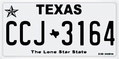 TX license plate CCJ3164