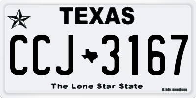 TX license plate CCJ3167