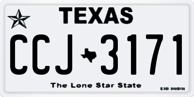 TX license plate CCJ3171