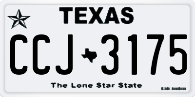TX license plate CCJ3175