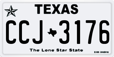 TX license plate CCJ3176