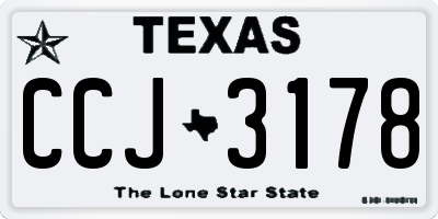 TX license plate CCJ3178