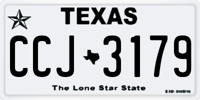 TX license plate CCJ3179
