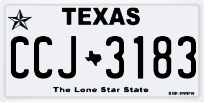 TX license plate CCJ3183