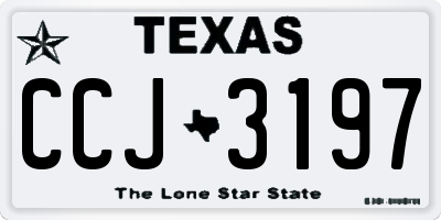 TX license plate CCJ3197