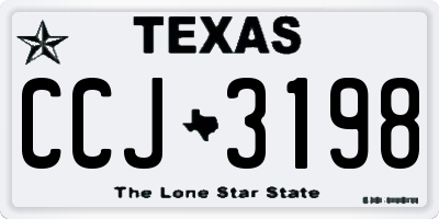 TX license plate CCJ3198