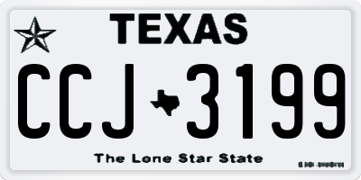 TX license plate CCJ3199