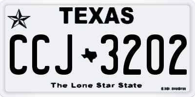 TX license plate CCJ3202