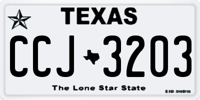 TX license plate CCJ3203