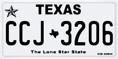 TX license plate CCJ3206